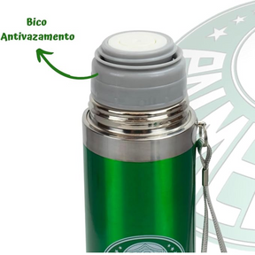 Boneco Mascote Palmeiras + Garrafa Térmica Palmeiras 500ml Inox Oficial