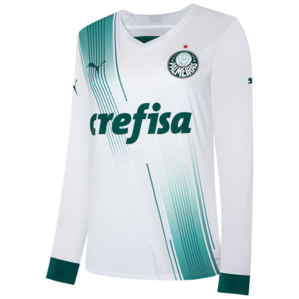Camisa Palmeiras Torcedor Puma II 23/24 - Manga Longa - Feminina