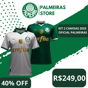KIT VERDE E BRANCO ALVIVERDE - EDIÇÃO EXCLUSIVA COM 2 CAMISAS PALMEIRAS 24/25!