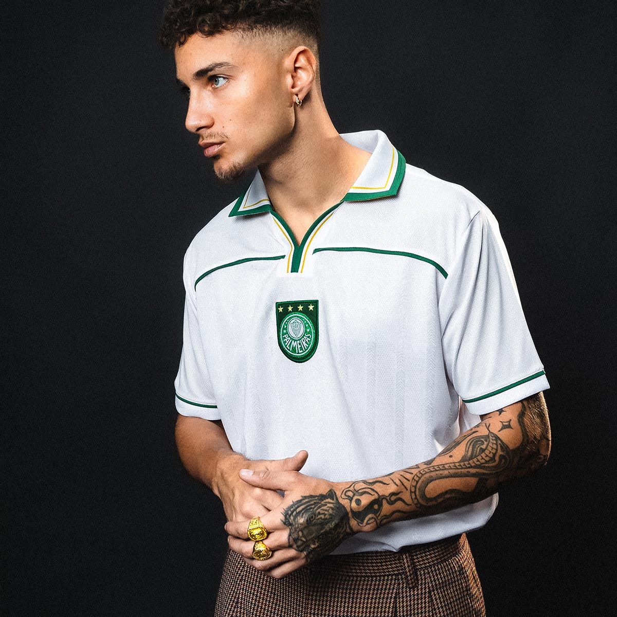 Camisa Palmeiras Retrô 1999 Libertadores Branco Masculina