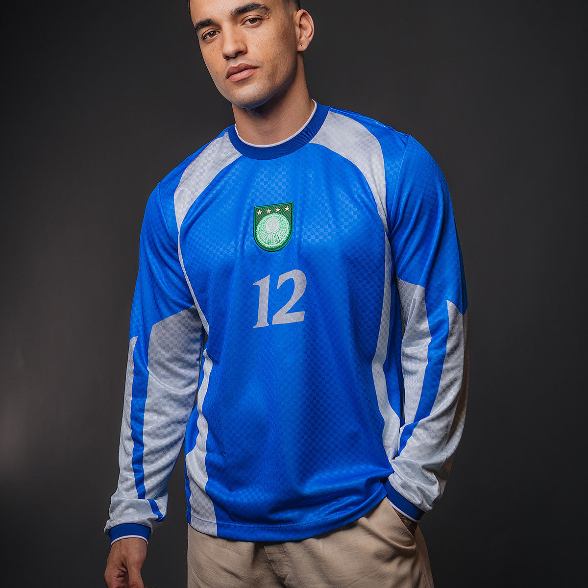 Camisa Palmeiras Retrô Marcos 1999 Manga Longa Masculina