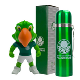 Boneco Mascote Palmeiras + Garrafa Térmica Palmeiras 500ml Inox Oficial
